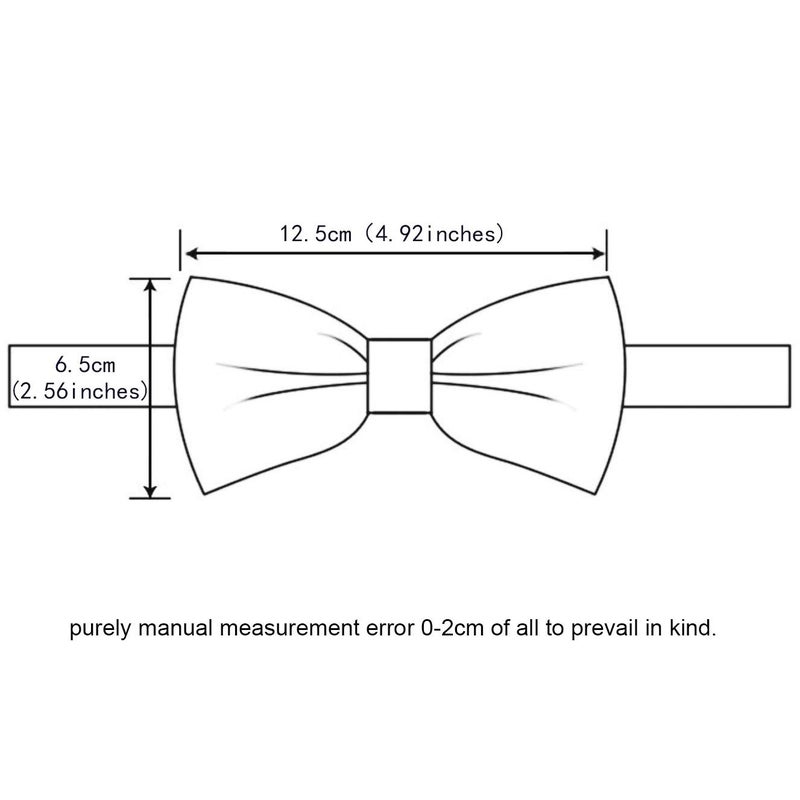 GUSLESON Mens Dark Gray Bow Tie Solid Pre-tied Bowtie and Pocket Square Cufflink Set (0570-21) - Image 5